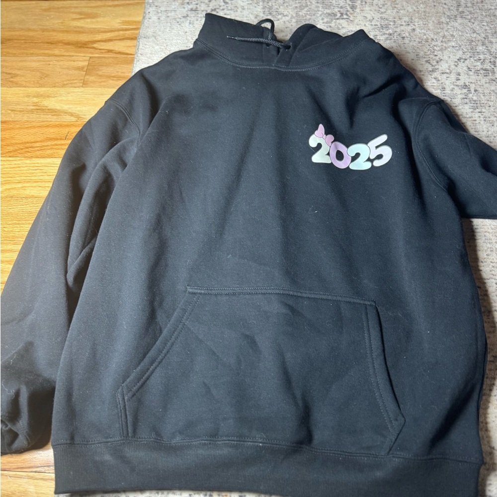 Disney Black Hoodie with Colorful 2025 Design never worn